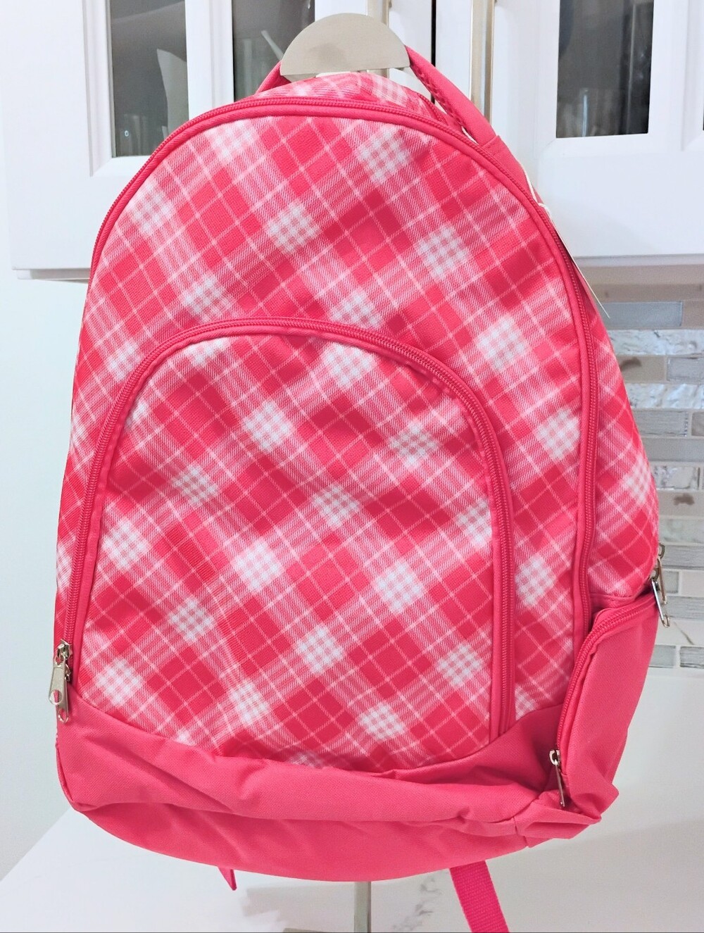 NWT Classic Collections Padded Backpack & BONUS - Pink Plaid & Full Size